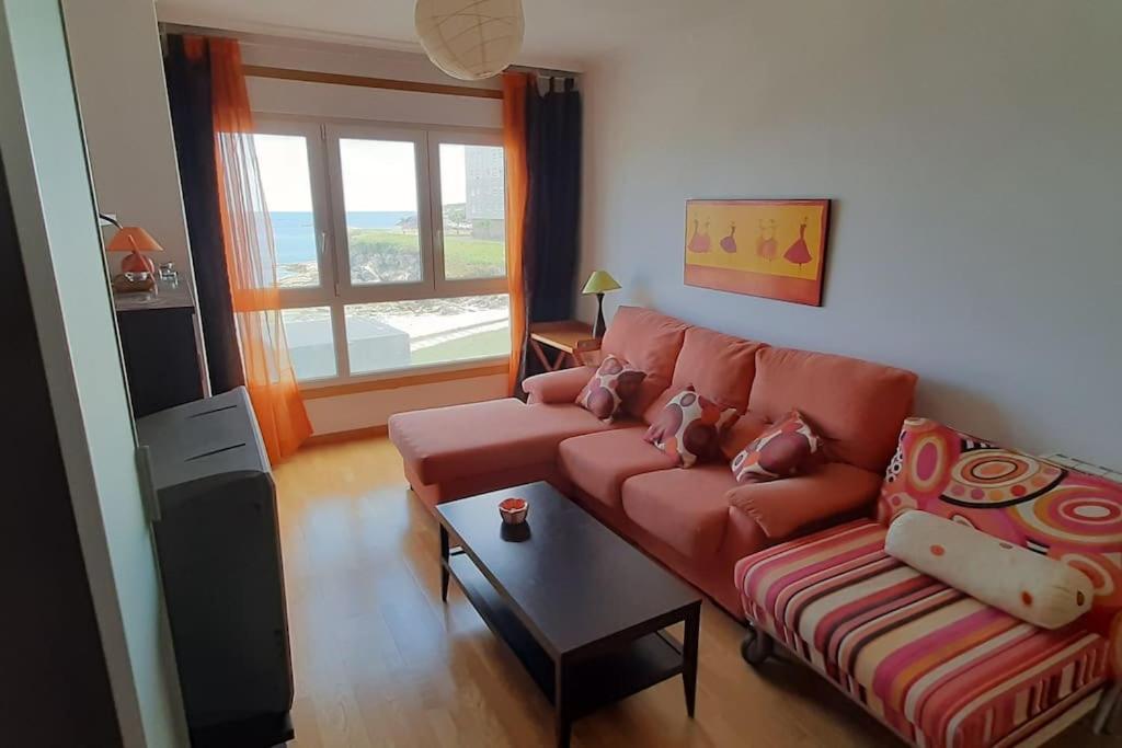 Appartamento Apartamento 1ª Linea Con Vistas A La Playa San Cibrao Esterno foto